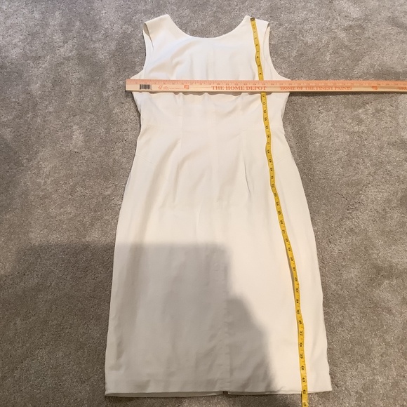 Dolce and Gabbana Off White Sleeveless Sheath Dress EUC Size IT 46 /US 10 - Picture 8 of 14